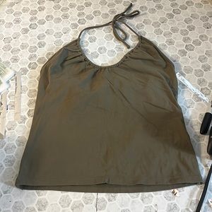 Banana Republic Medium Green Stretch Halter Top Sleeveless Tank